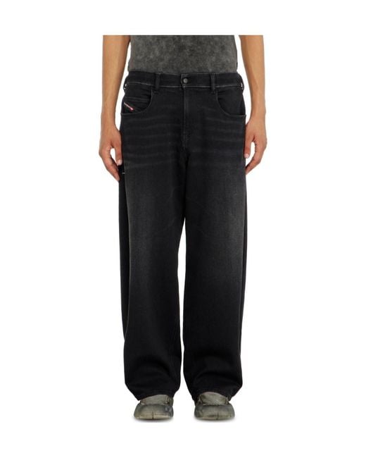 DIESEL Black Relaxed Regular-Waist 2097 D-Enim-M Joggjeans for men