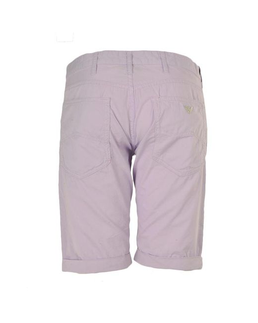 Armani Jeans Purple Logo Shorts for men