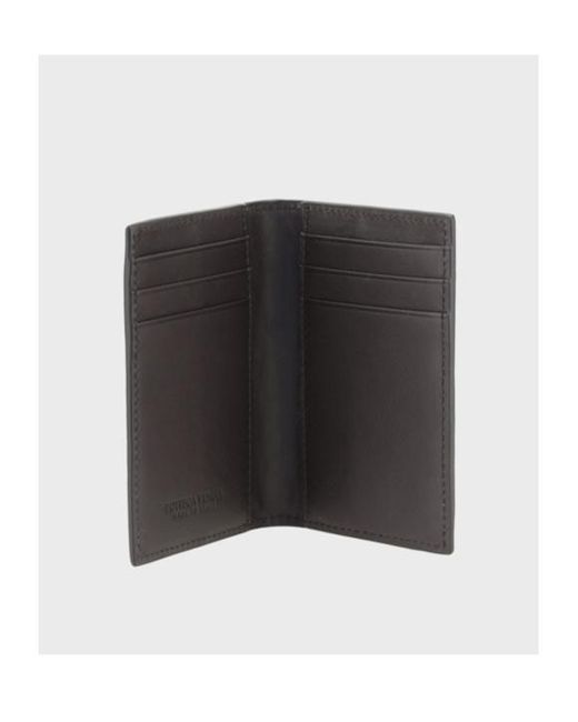 Bottega Veneta Black Woven Card Holder for men