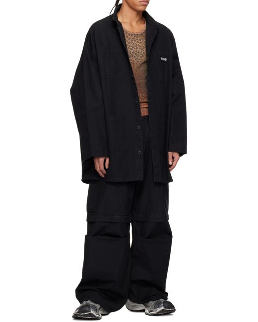 032c Black Intermission Utility Cargo Pants for men