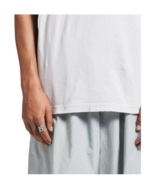 Balenciaga White Melrose Signet Ring