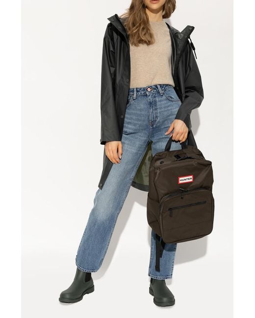 Hunter Black Logo Short Boots