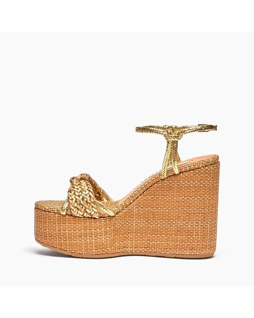 Casadei Natural Marbella Braided Wedge Sandals