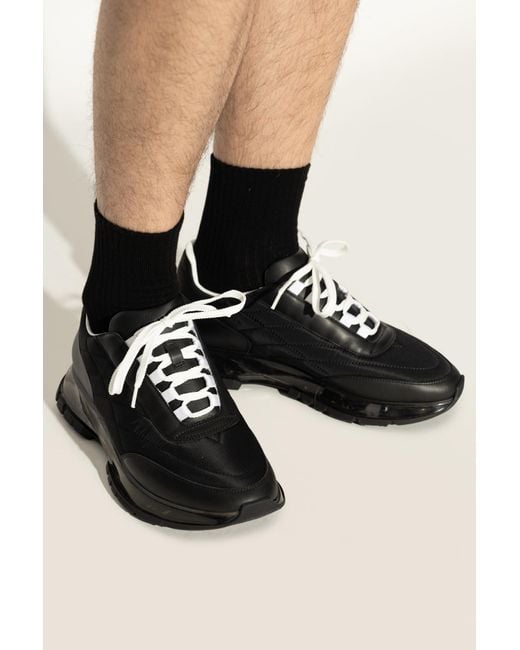 Givenchy Black Lace-Up Low Top Sneakers for men