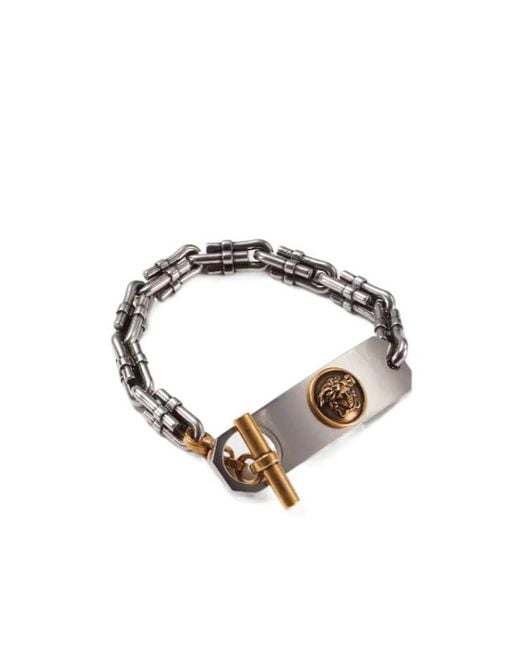 Versace Metallic Medusa Plaque Chain Bracelet for men