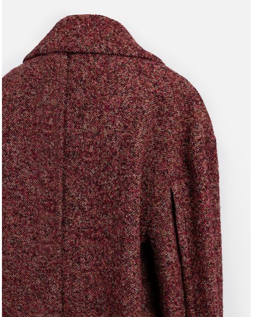 REMAIN Birger Red Tweed Double-Breasted Coat