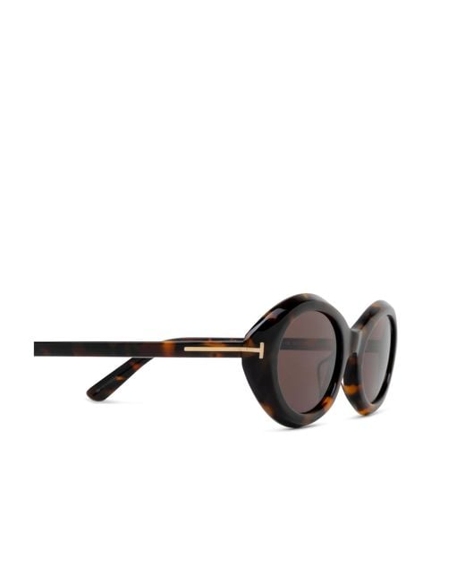 Tom Ford White Eyewear Carmen Oval-Frame Sunglasses