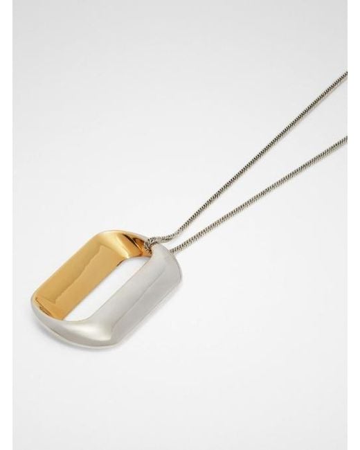Jil Sander White Pendant Necklace
