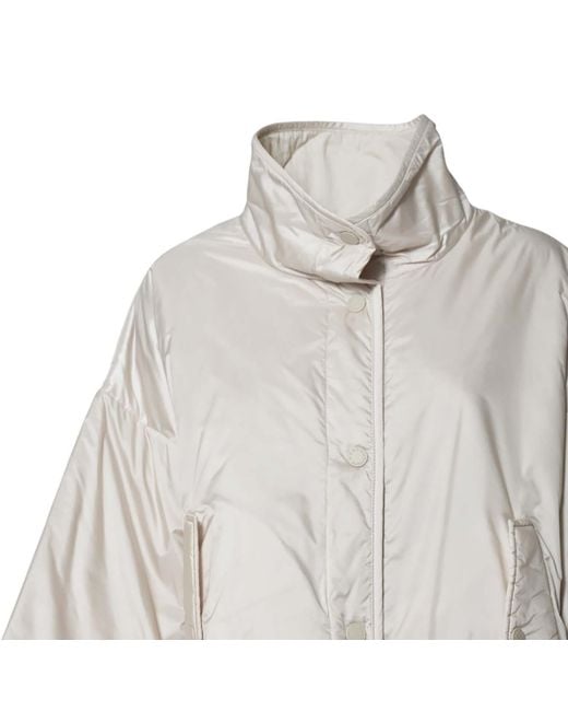Weekend by Maxmara Gray High-Neck Button-Up Coat