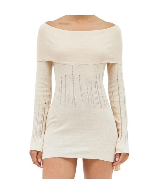 AYA MUSE White Long Sleeve Dress