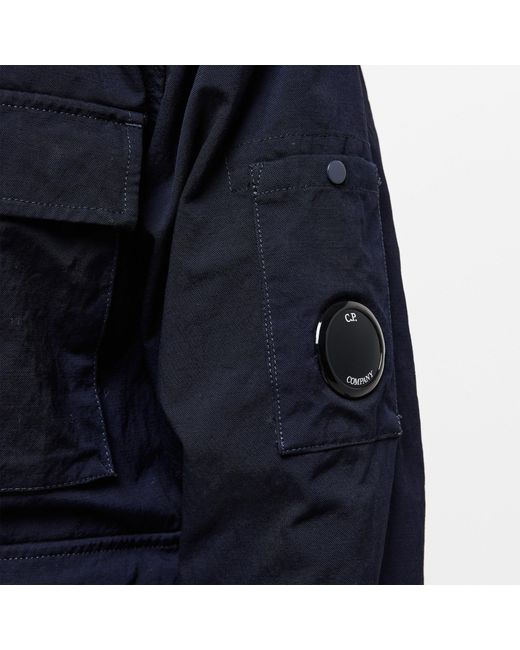 C P Company Blue Twill Field Jacket for men