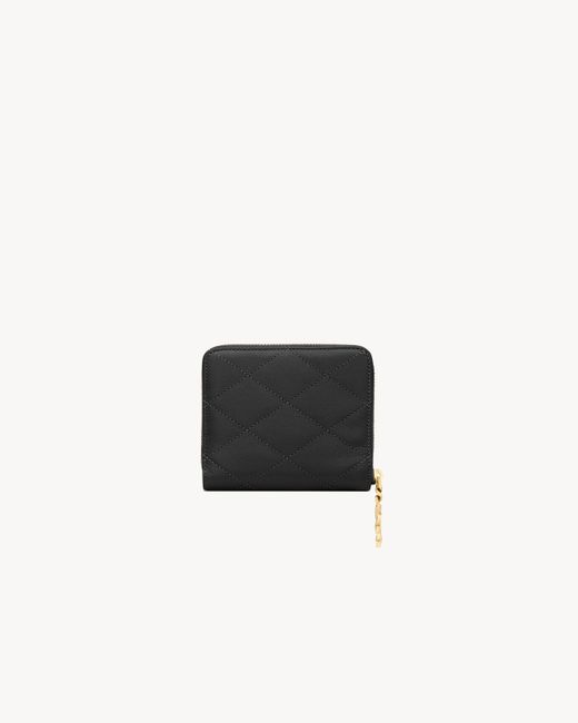 Saint Laurent Black Quilted Leather Wallet