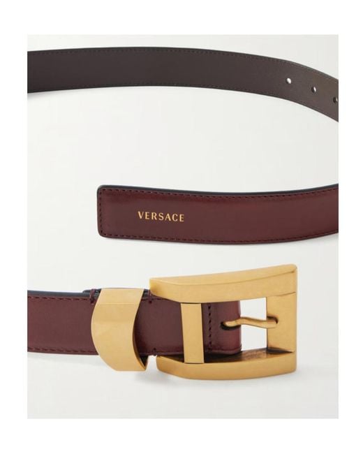 Versace Brown Rectangular-Buckle Belt