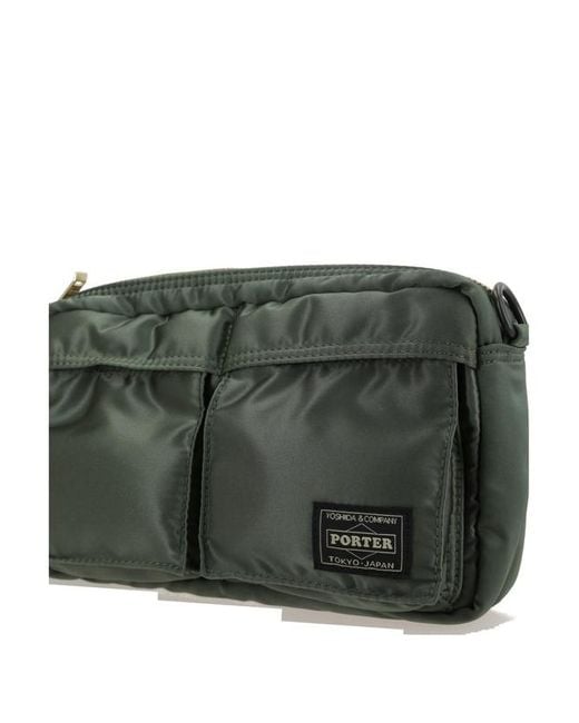 Porter-Yoshida and Co Green Quilted Shoulder Bag for men