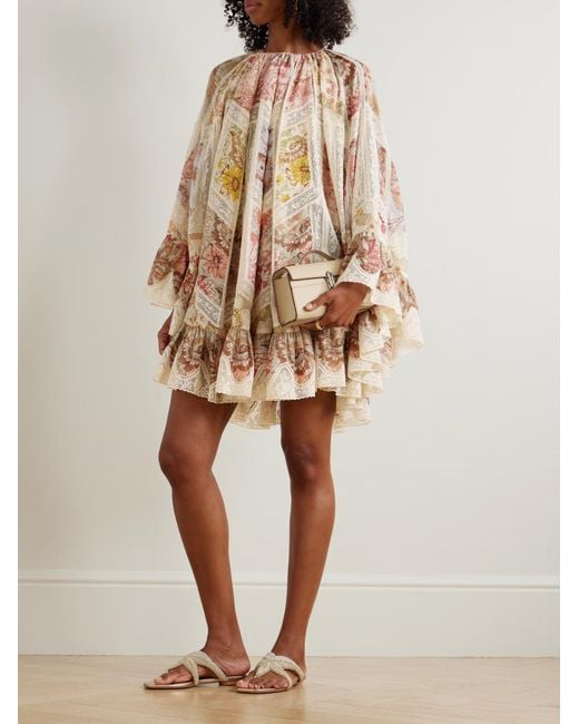 Zimmermann Natural Daylight Flutter Mini Dress