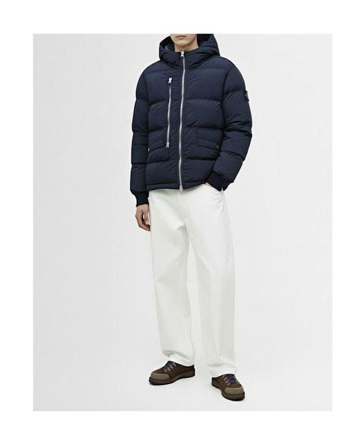 Stone Island Black Econyl Down Jacket for men