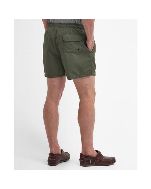 Barbour Green Logo Swim Shorts for men