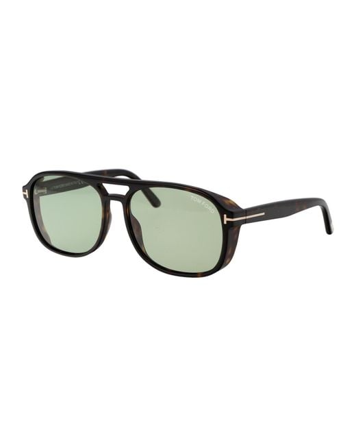 Tom Ford Green Eyewear Aviator-Frame Sunglasses for men