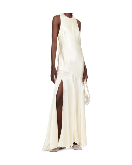 Simone Rocha Natural Bridal Collection Silk Satin Bow Dress