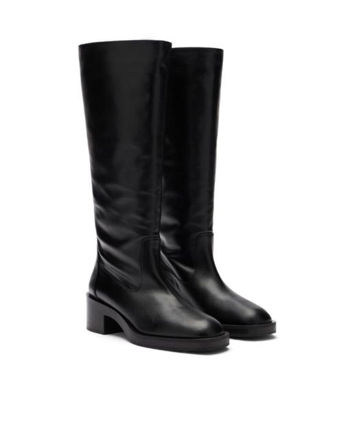 Stuart Weitzman Black Thick Heeled Short Boots