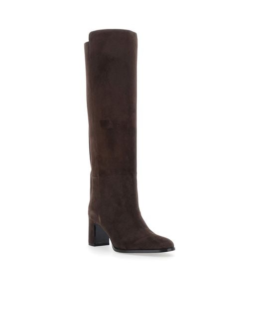 Jimmy Choo Brown Caly Kb 65 Boots With High Heel And Leather Sole