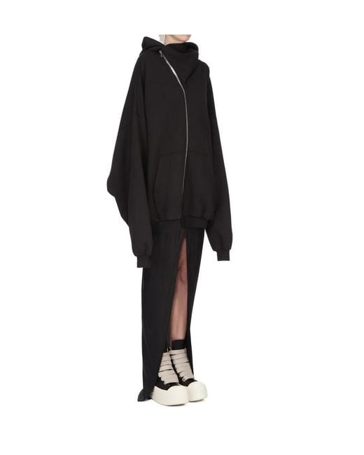 Rick Owens Black Megamountain Hun Hoodie