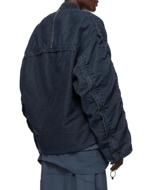 DIESEL Blue Zip-Fastening Bomber Jacket for men