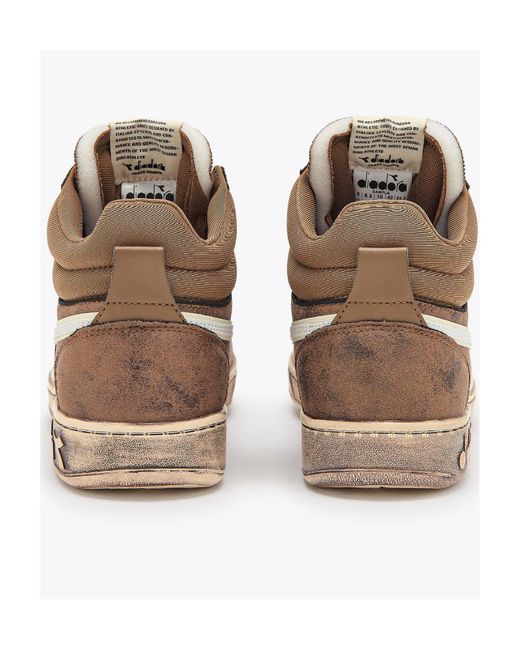 Diadora Brown Logo High-Top Board Shoes for men