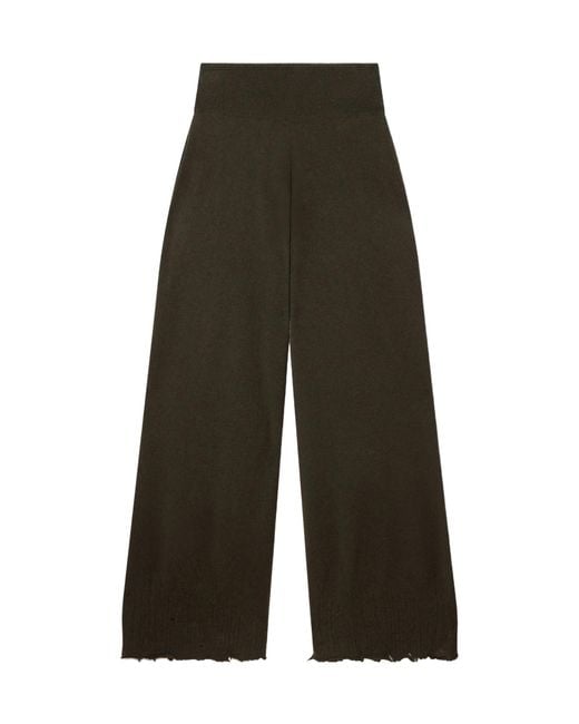 Stella McCartney Green Knit Straight-Leg Trousers