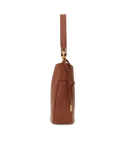 Ferragamo Brown Ferragamo Logo Printed Medium Hobo Bag