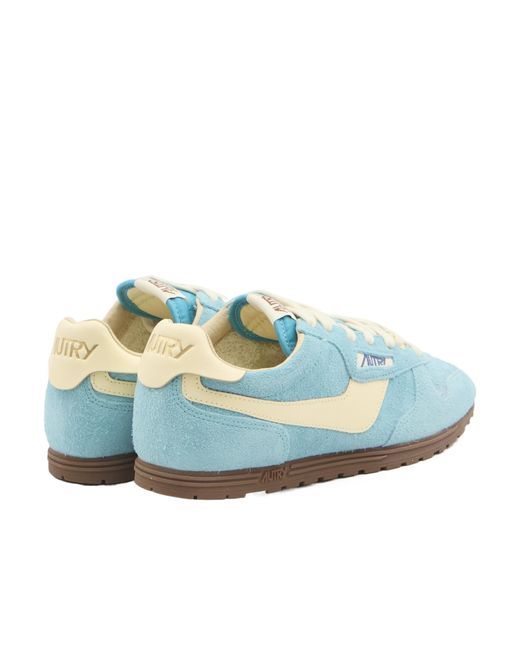 Autry Blue Windspin Lace-Up Sneakers