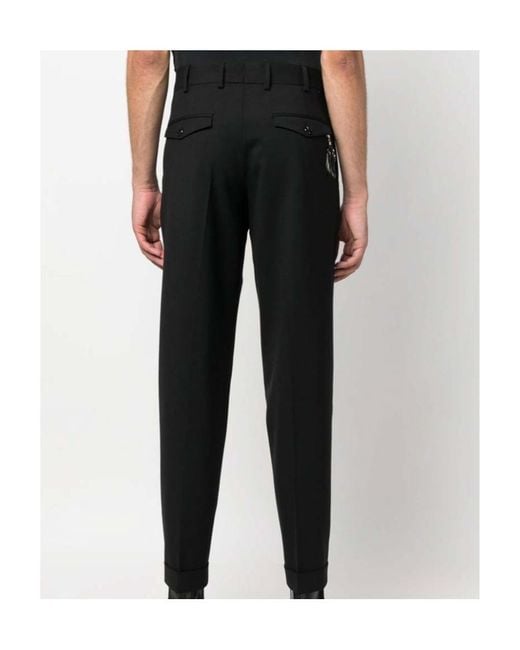 Pt Pantaloni Black Pt Torino Virgin Wool Tailored Pants for men