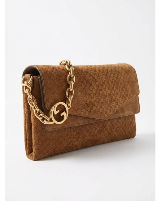 Gucci Brown Chain Linked Large Shoulder Bag