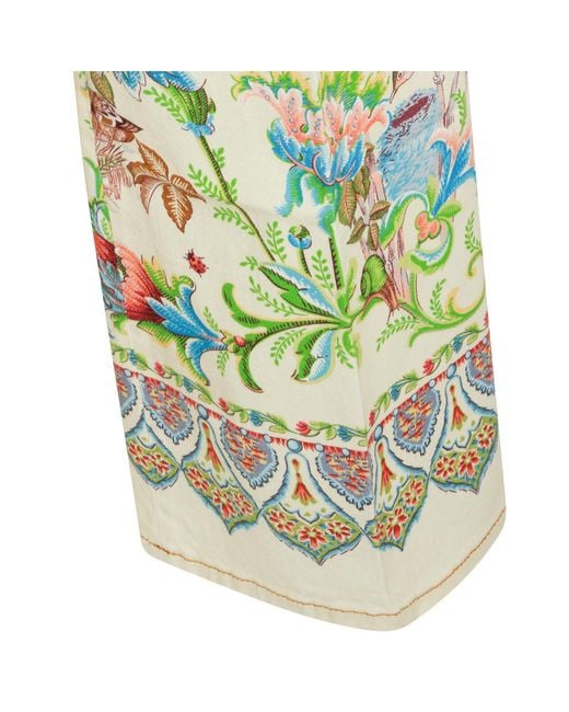 Etro White Printed Wide-Leg Jeans