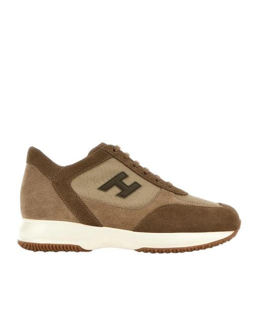 Hogan Brown Interactive Low-Top Sneakers for men