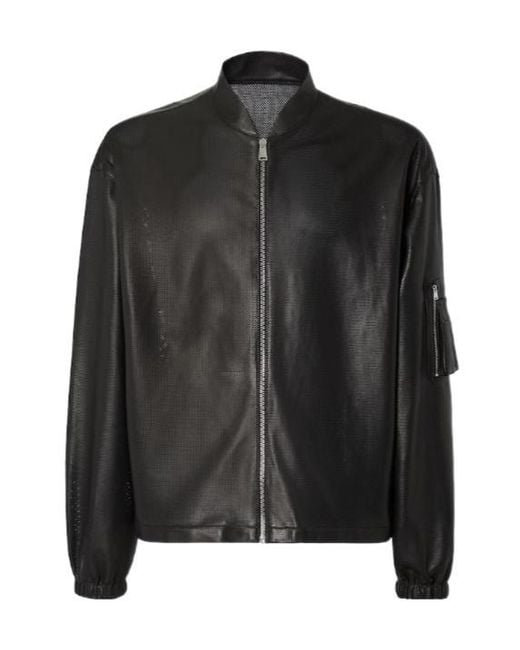 Fendi Black Nappa-Leather Blouson for men