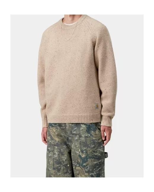 Carhartt Natural Anglistic Crewneck Knitted Sweater for men