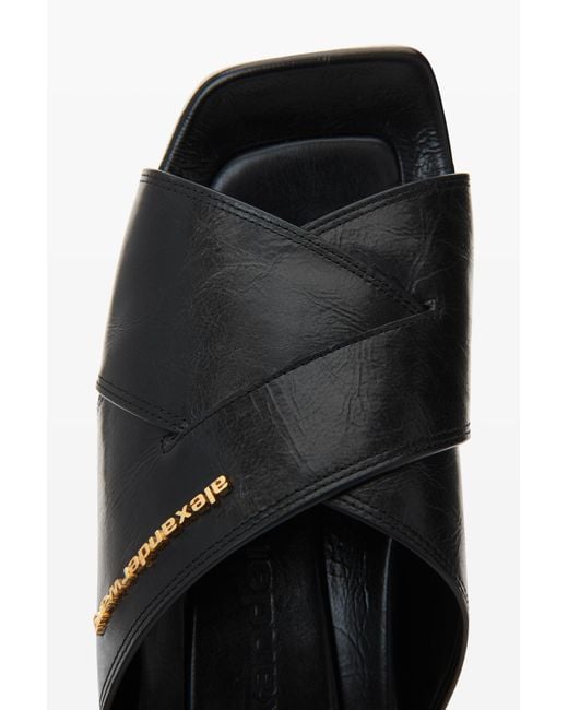 Alexander Wang Black Float 70Mm Platform Leather Sandals