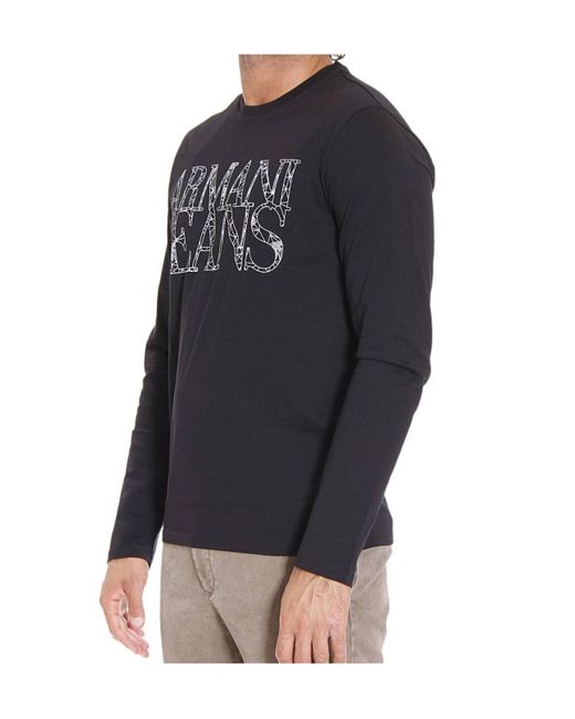 Armani Jeans Black Logo Detail T-Shirt for men