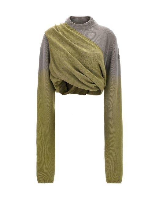 Moncler Green Moncler Rick Owens Subhuman Cut-Out Jumper for men