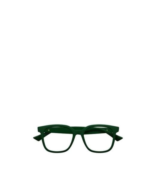 Bottega Veneta Green Eyewear Square Frame Glasses for men