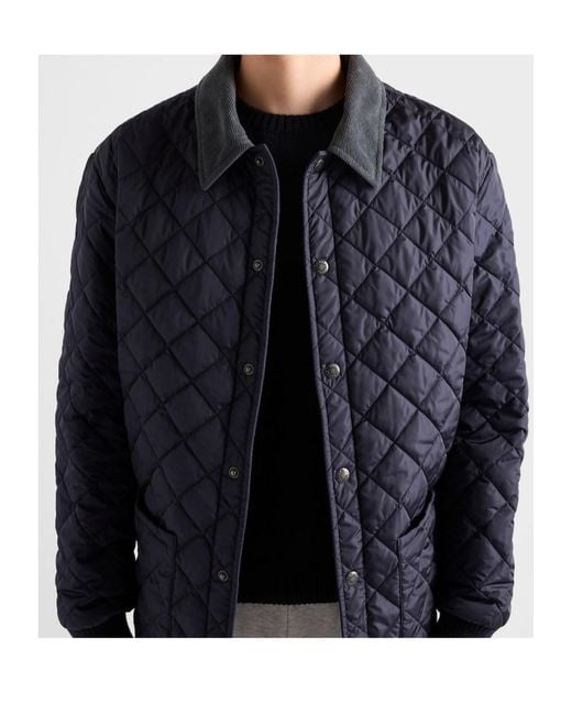 Prada Blue Re-Nylon Jacket for men