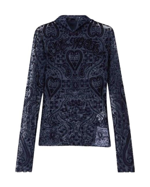 Off-White c/o Virgil Abloh Blue Graphic Top