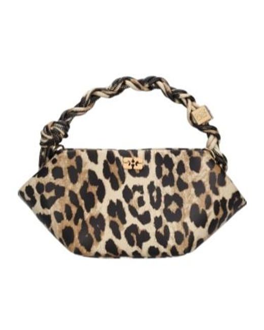 Ganni Metallic Mini Bou Leo Printed Shoulder Bag