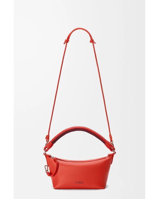 Loewe Red Braided Handle Shoulder Bag