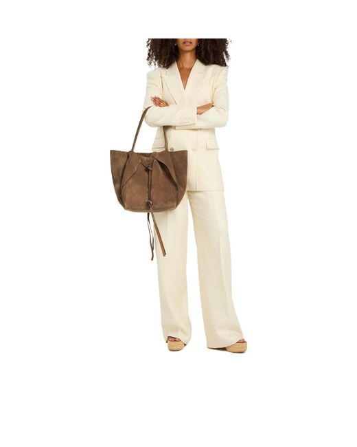 Gabriela Hearst Brown Marija Suede Tote Bag