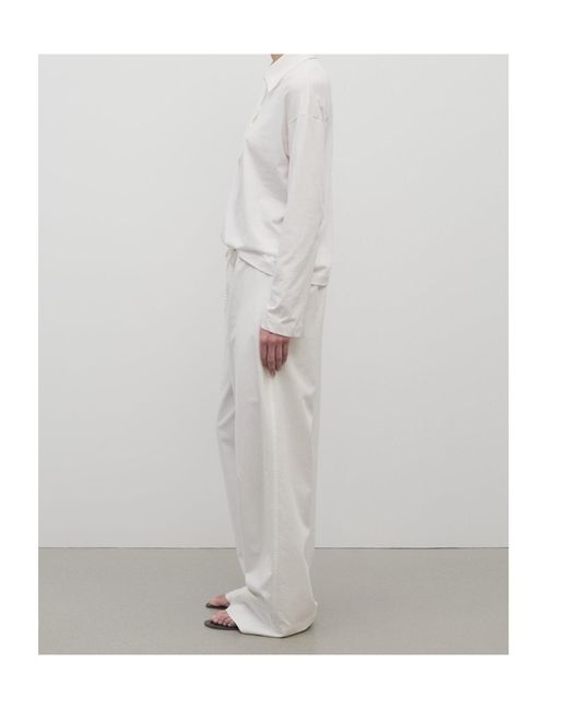 The Row White Enea Pant