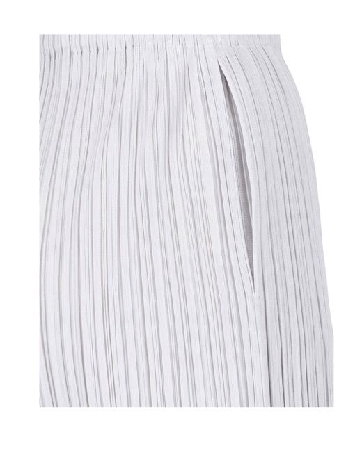 Pleats Please Issey Miyake White Pleated Skirt