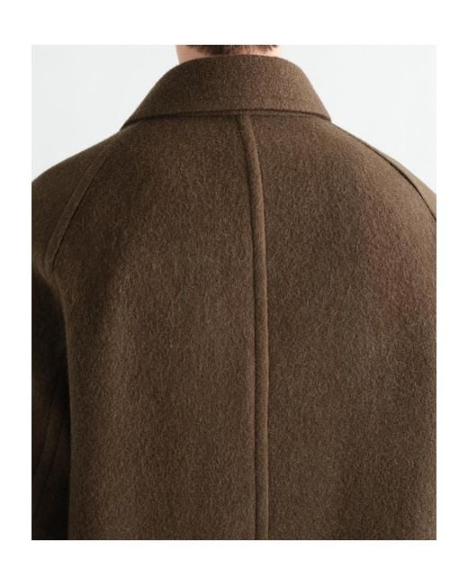 Lemaire Brown Double-Breasted Coat for men