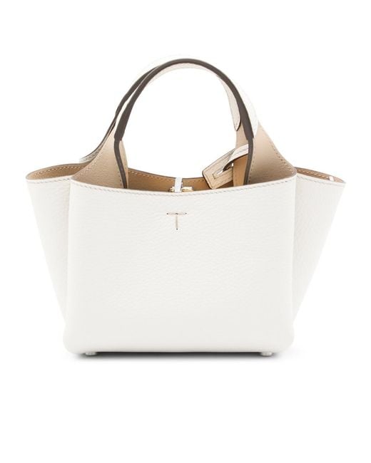Tod's White Timeless Micro Tote Bag
